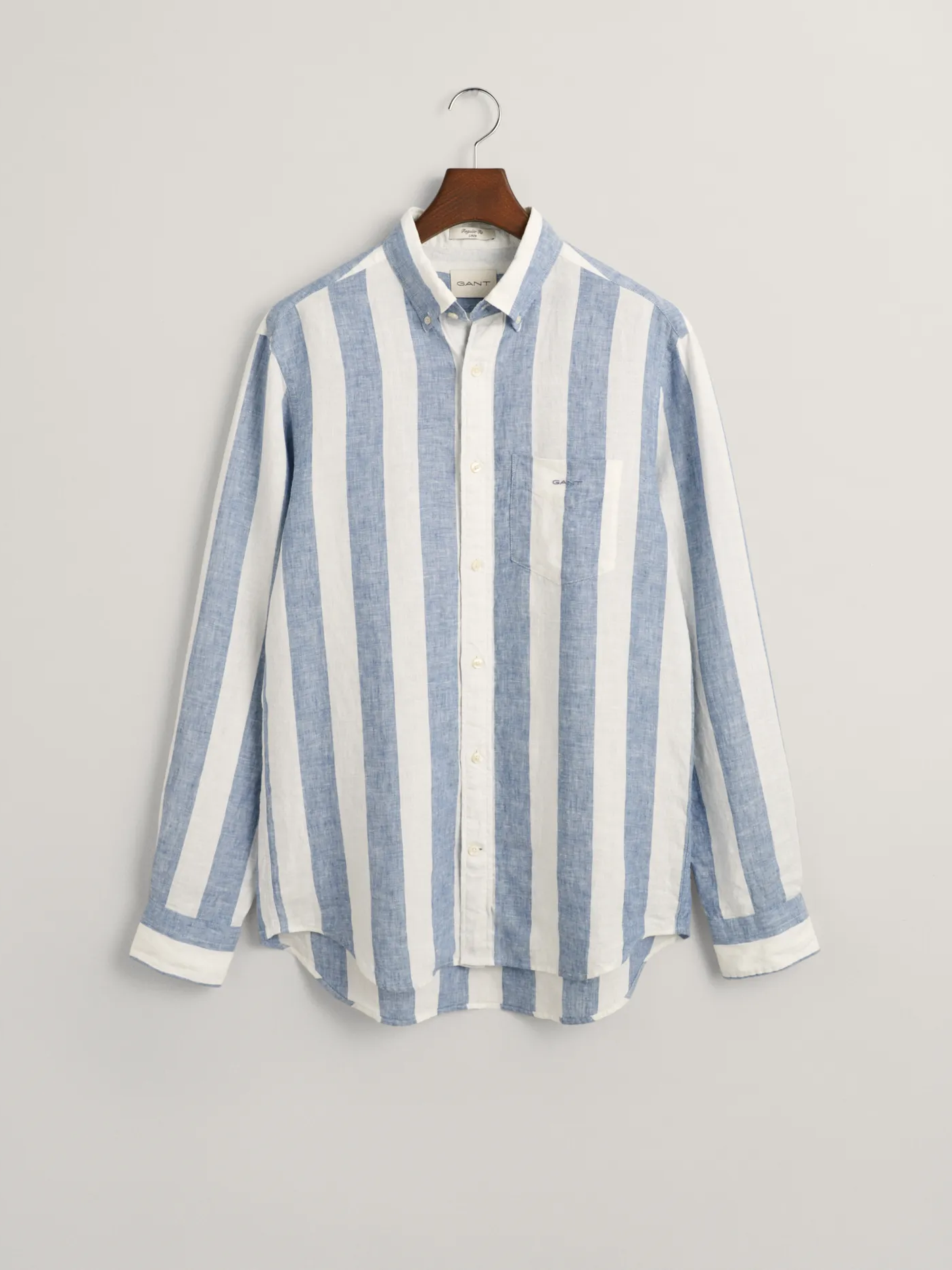 Reg Bold Stripe Linen Shirt-Skjorter-Gant-Aandahls