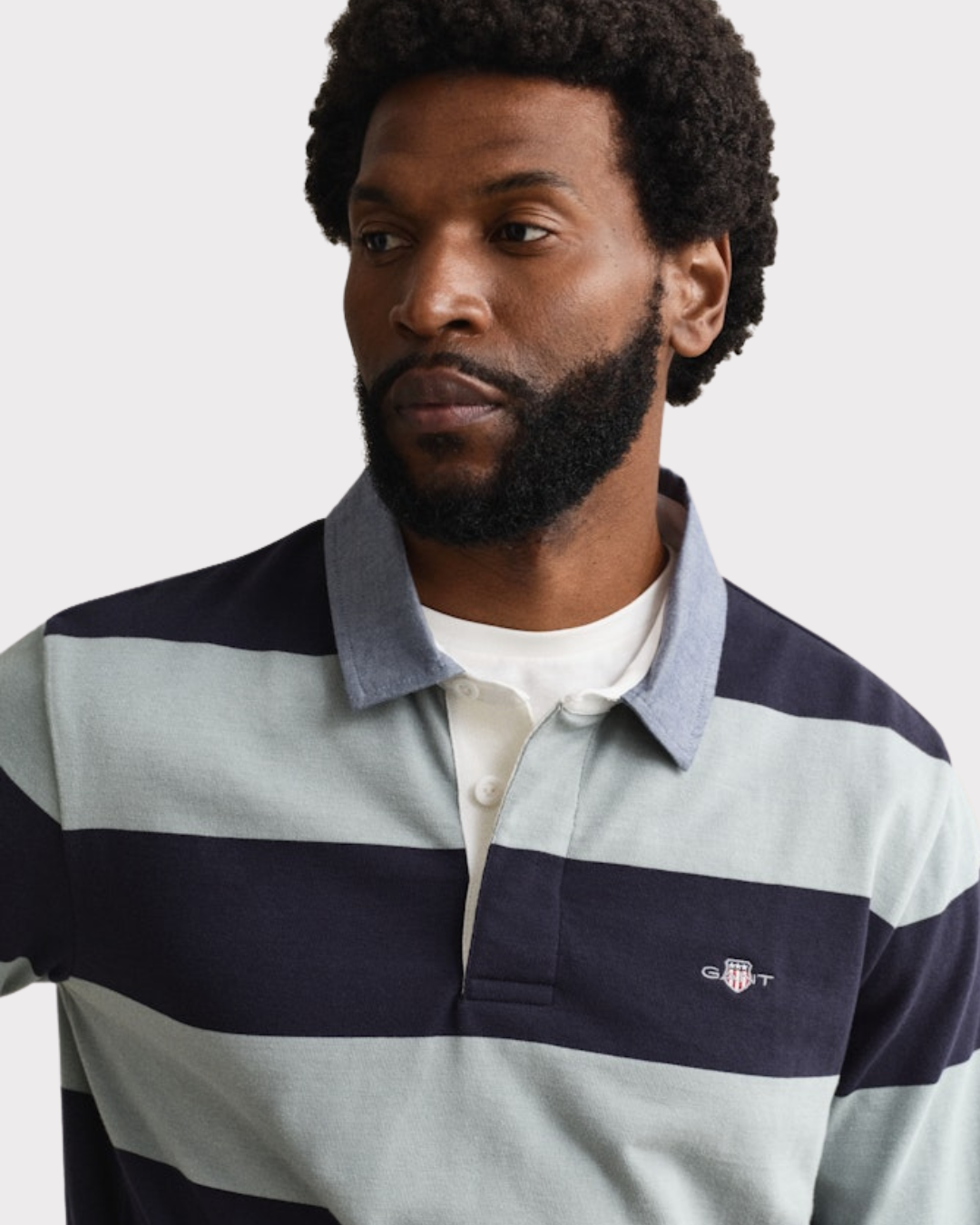 Reg Chambray Stripe Heavy Rugger-Genser-Gant-Aandahls
