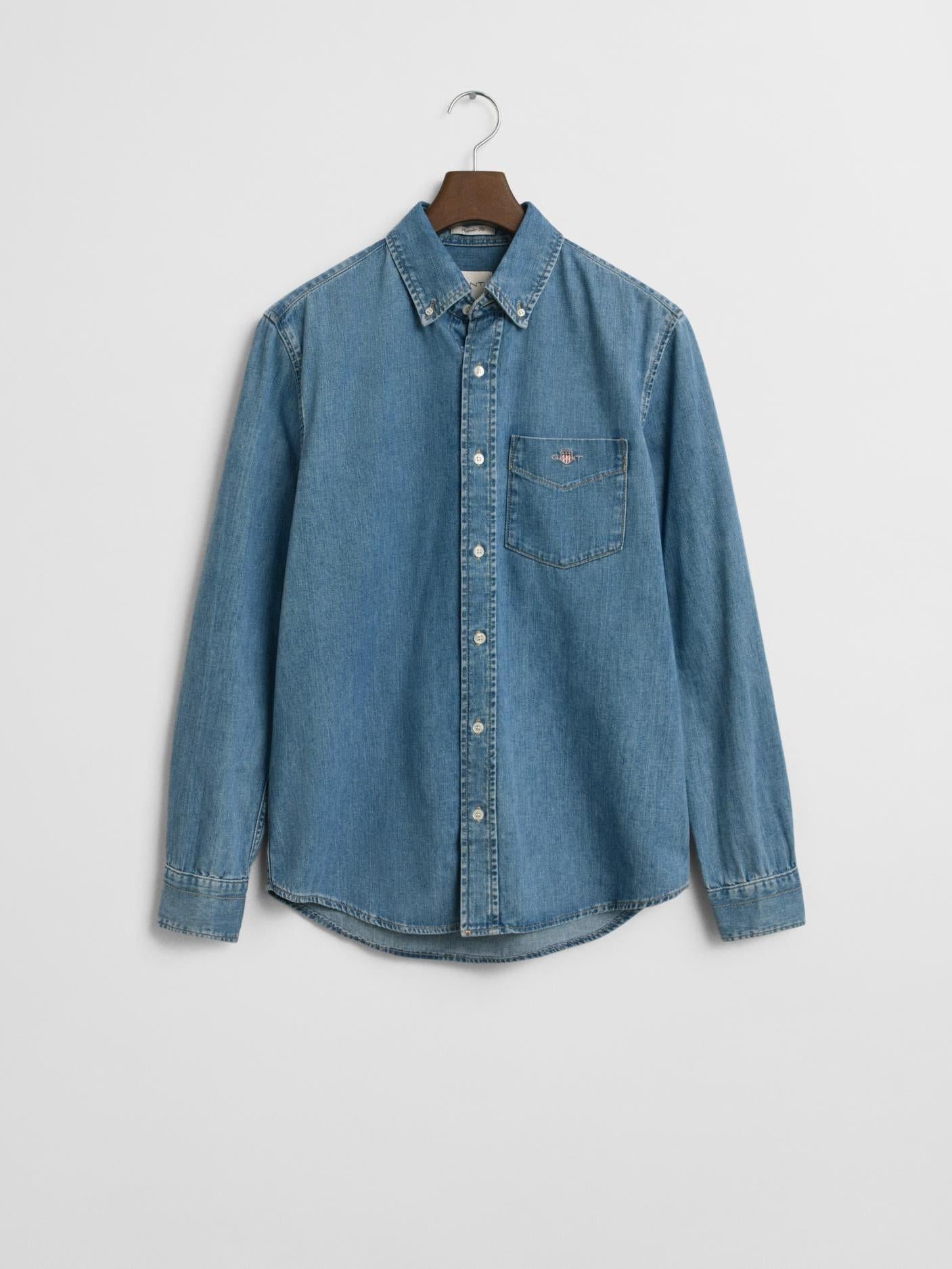 Reg Denim Shirt-Skjorte-Gant-Aandahls