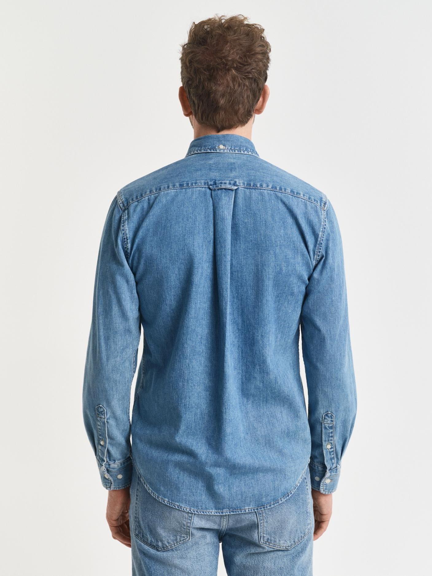 Reg Denim Shirt-Skjorte-Gant-Aandahls