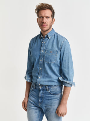Reg Denim Shirt-Skjorte-Gant-Aandahls