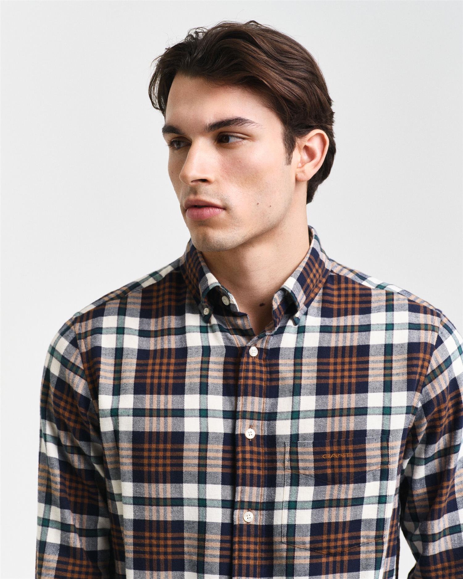 Reg Flanell Plaid Shirt-Skjorte-Gant-Aandahls