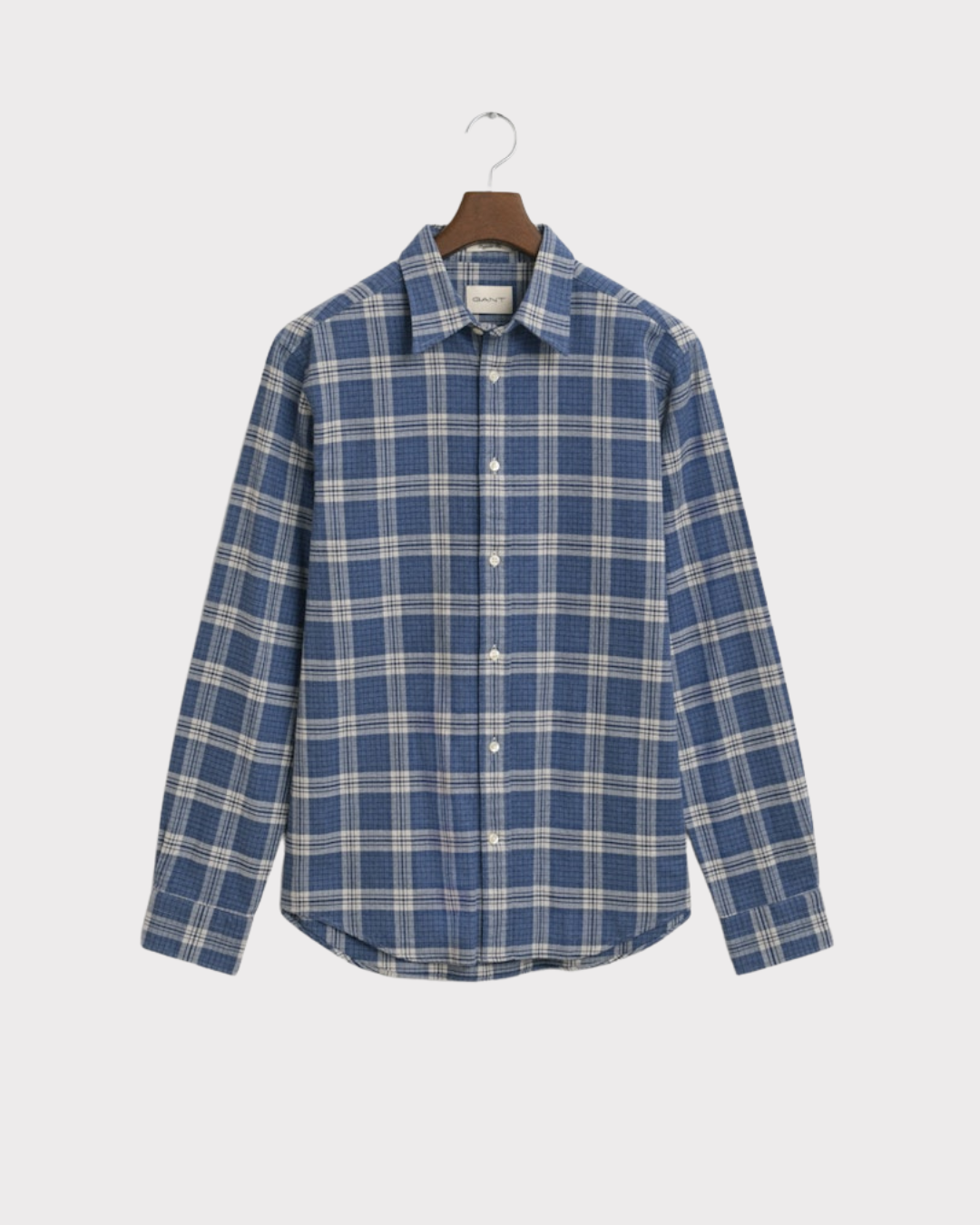 Reg Flannel Melange Check Shirt-Skjorte-Gant-Aandahls