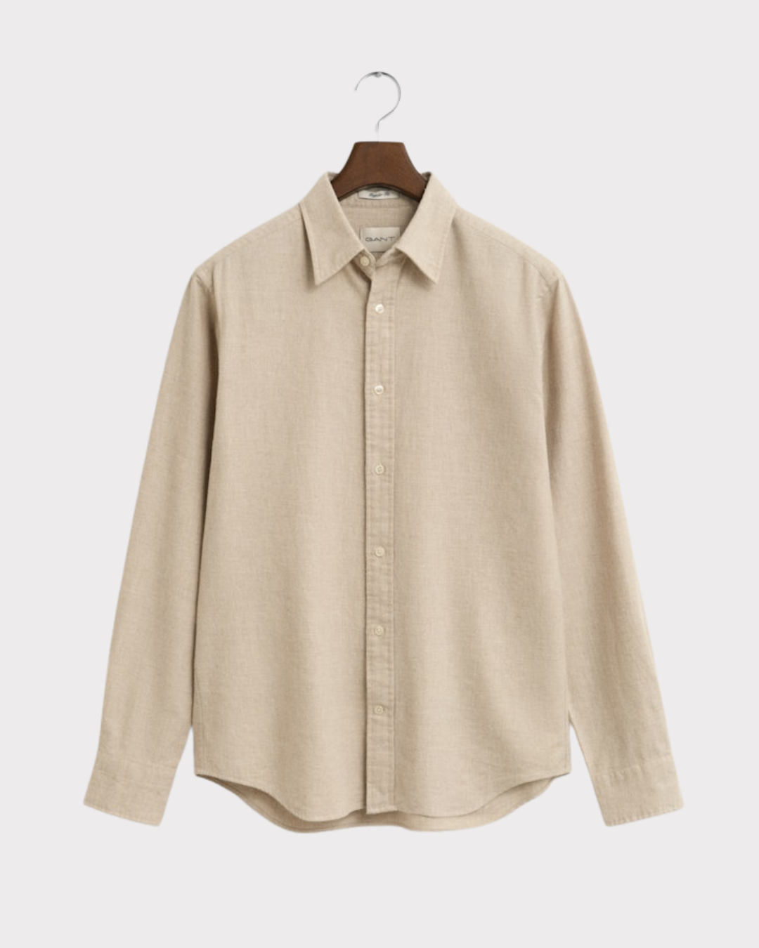 Reg Flannel Melange Shirt-Skjorte-Gant-Aandahls
