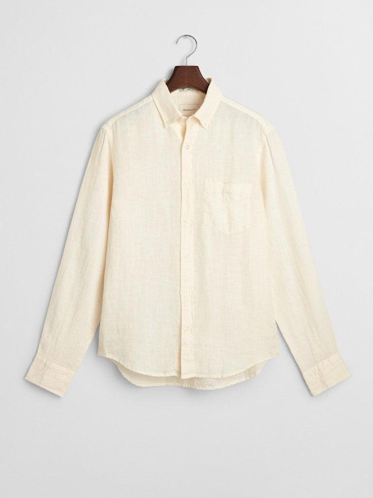 reg gmnt dyed linen shirt-Skjorte-Gant-Aandahls