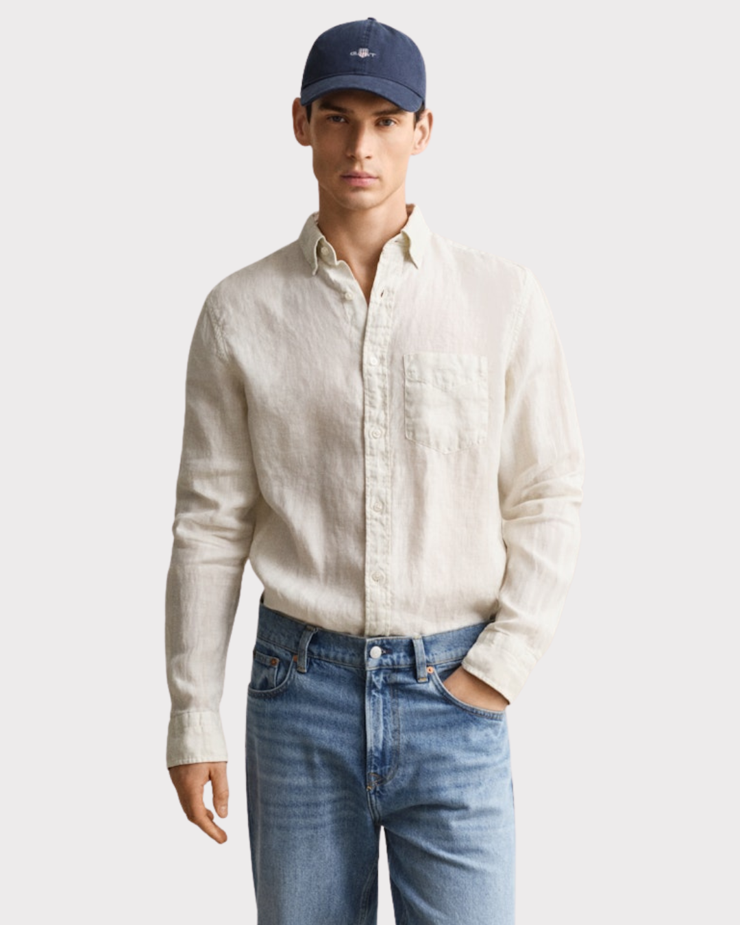 Reg Gmnt Dyed Linen Shirt-Skjorte-Gant-Aandahls