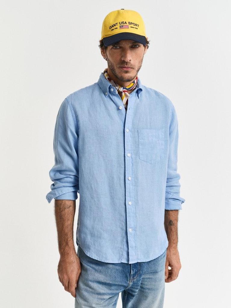 reg gmnt dyed linen shirt-Skjorte-Gant-Aandahls