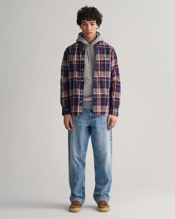Reg Jaspe Check Shirt-Skjorter-Gant-Aandahls