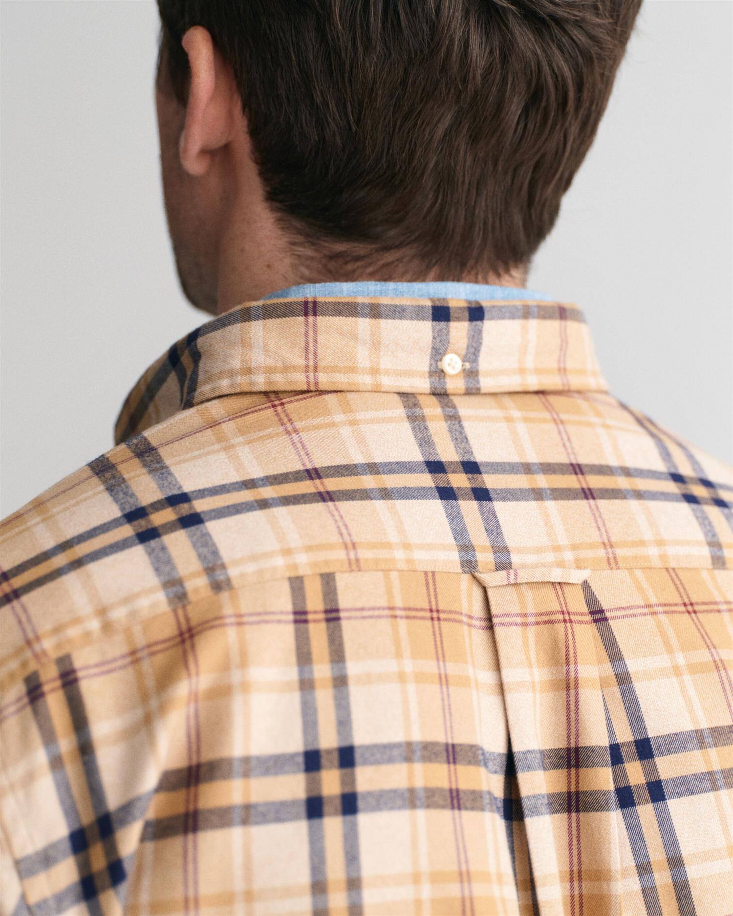 Reg Jaspe Flannel Plaid Shirt-Skjorte-Gant-Aandahls
