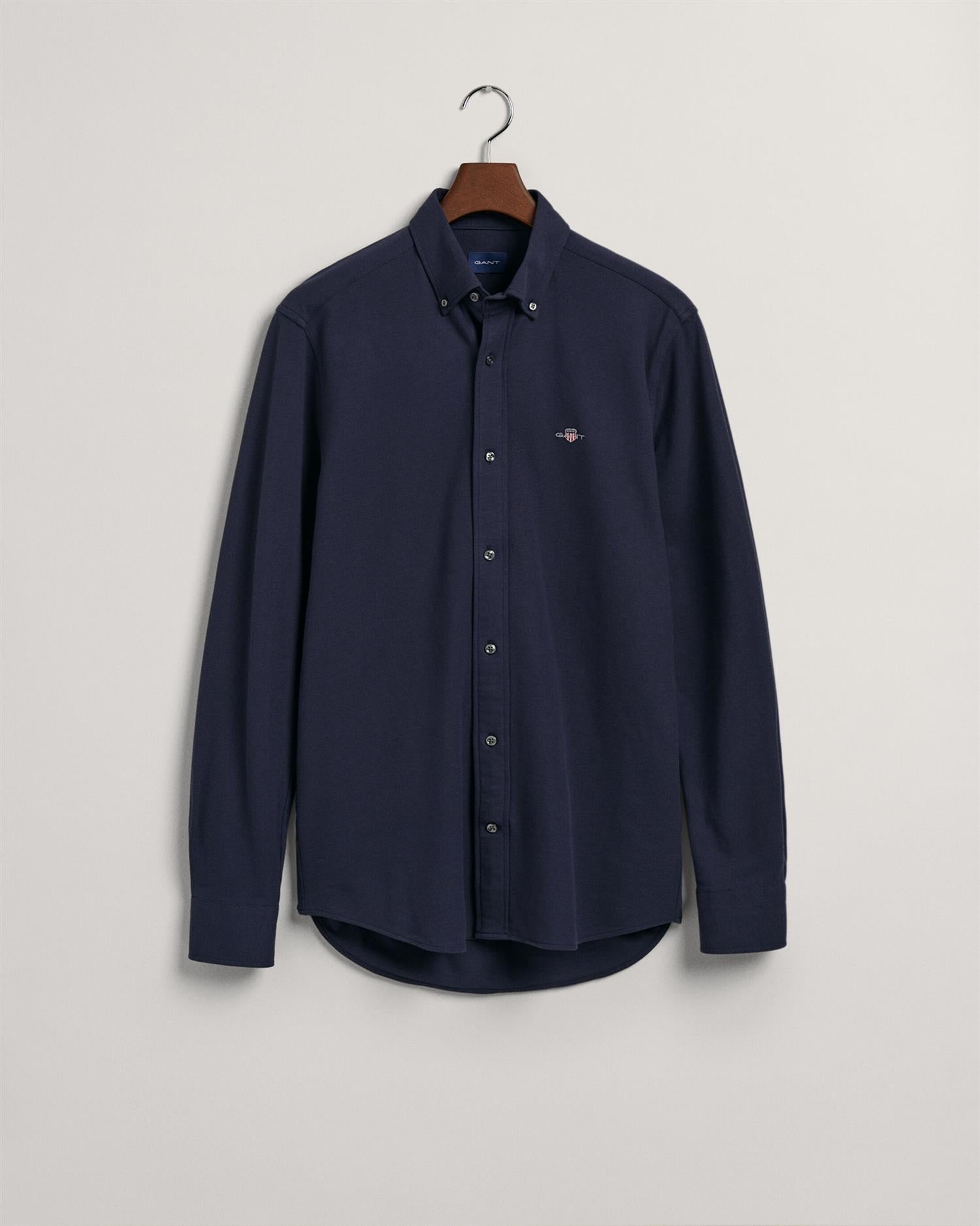 Reg jersey pique shirt-Skjorter-Gant-Aandahls