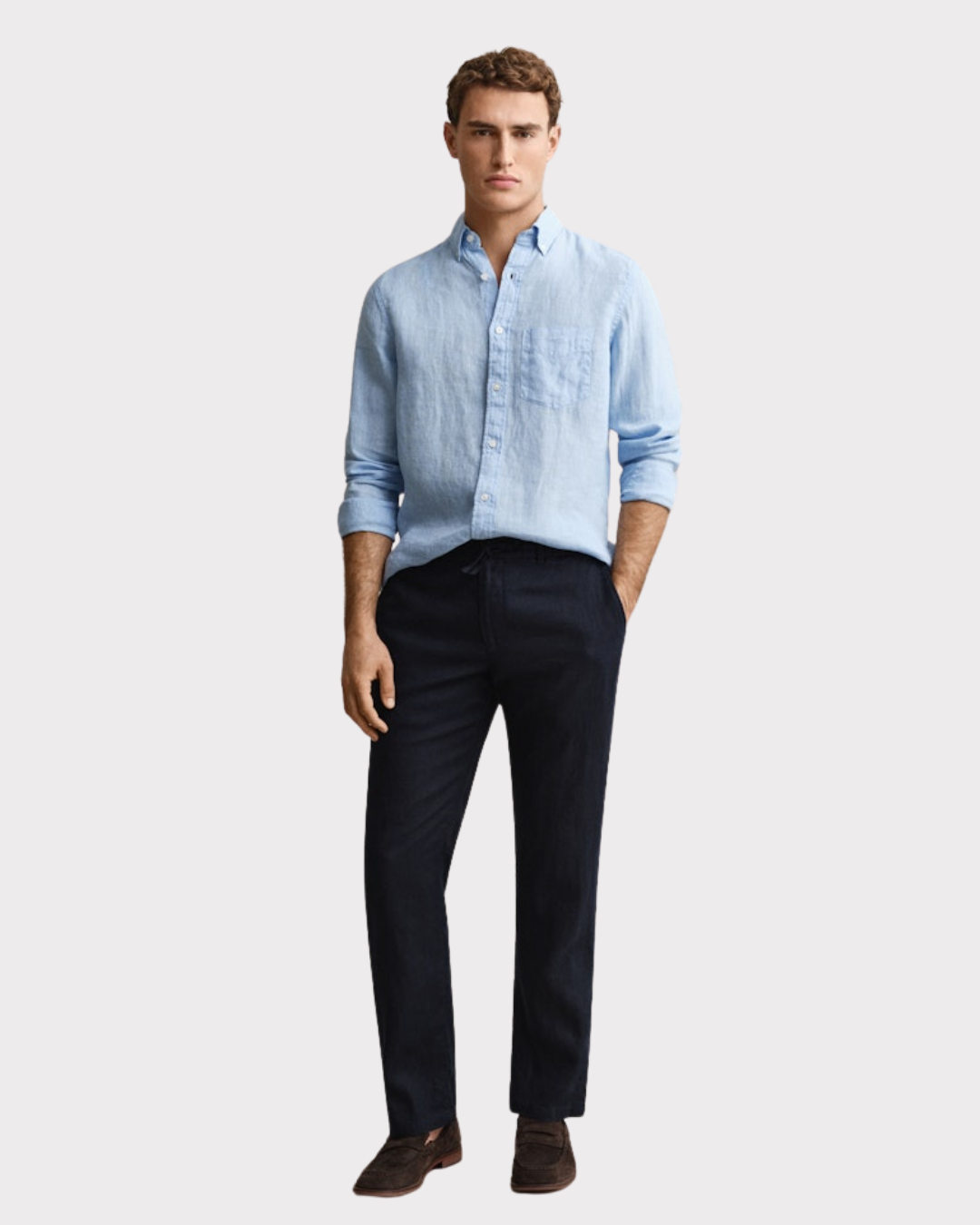 Reg Linen Ds Pants-Bukse-Gant-Aandahls