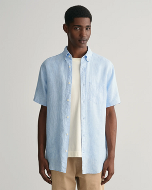 Reg Linen SS Shirt-Skjorter-Gant-Aandahls