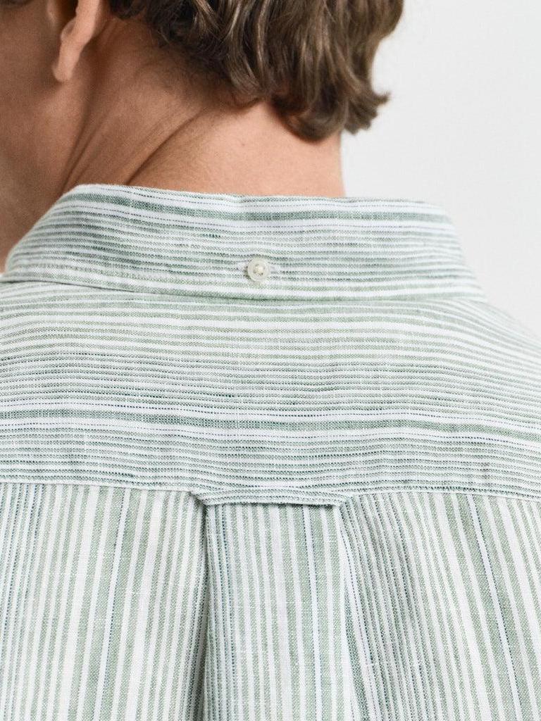 Reg Linen stripe shirt-Skjorte-Gant-Aandahls