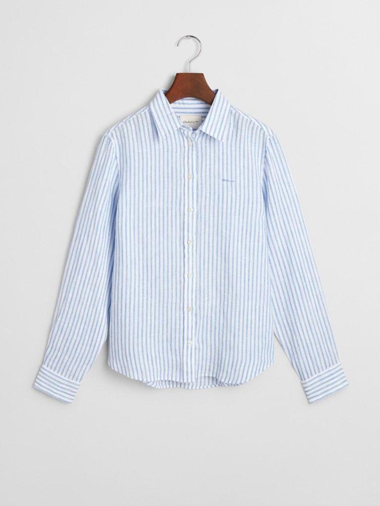 Reg Linen Striped Shirt-Skjorte-Gant-Aandahls