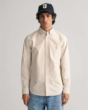 REG OXFORD BANKER STRIPE SHIRT-Skjorter-Gant-Aandahls