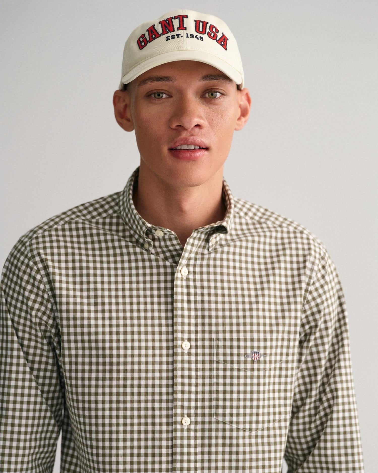 REG POPLIN GINGHAM SHIRT-Skjorter-Gant-Aandahls