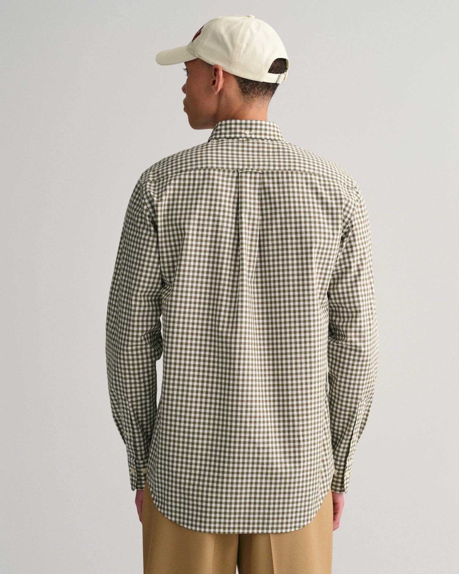 REG POPLIN GINGHAM SHIRT-Skjorter-Gant-Aandahls