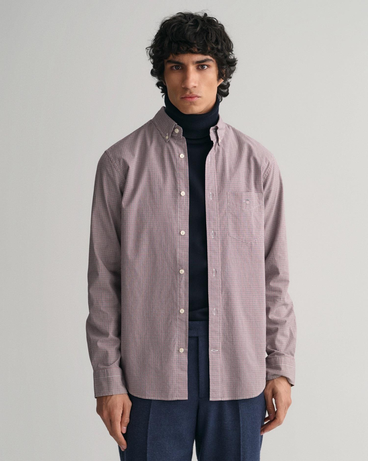 REG POPLIN MICRO CHECK SHIRT-Skjorter-Gant-Aandahls
