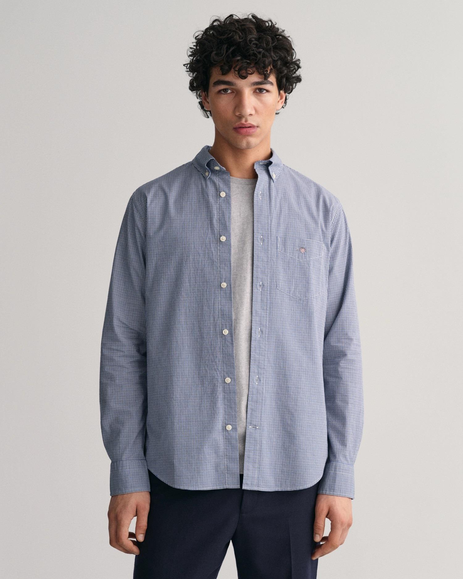 REG POPLIN MICRO CHECK SHIRT-Skjorter-Gant-Aandahls