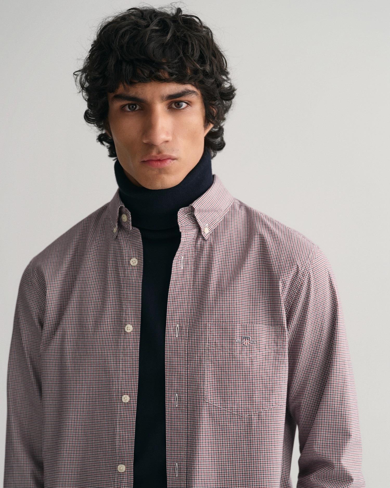 REG POPLIN MICRO CHECK SHIRT-Skjorter-Gant-Aandahls
