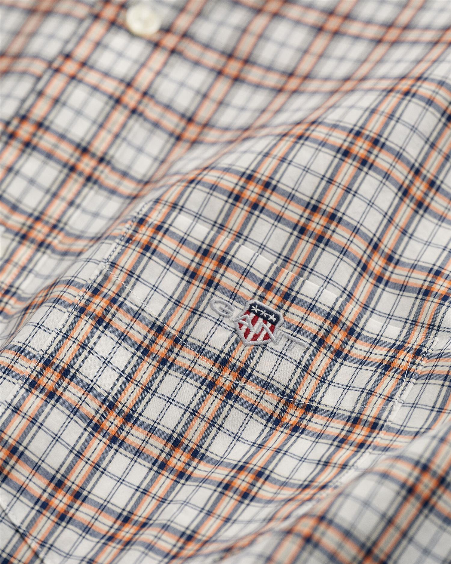 REG POPLIN MICRO CHECK SS SHIRT-Skjorter-Gant-Aandahls