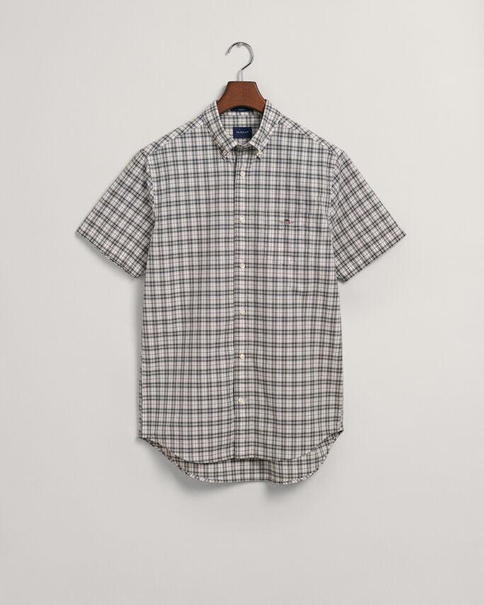 REG POPLIN MICRO CHECK SS SHIRT-Skjorter-Gant-Aandahls