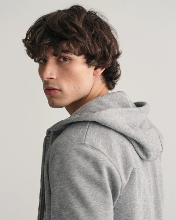 Reg Shield full zip hoodie-Genser-Gant-Aandahls