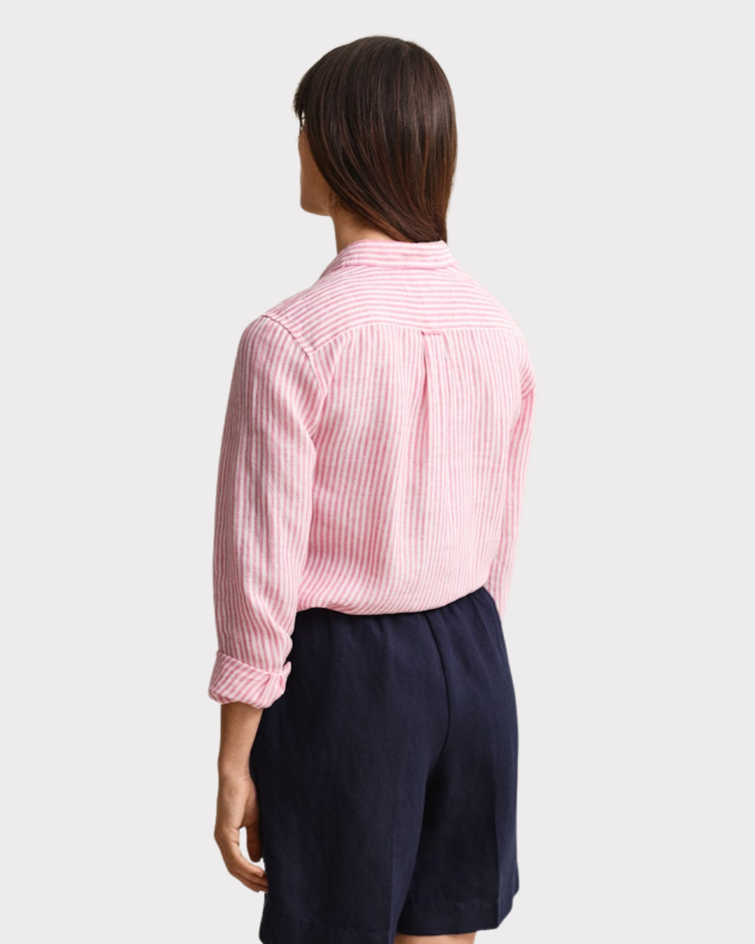 Reg Striped Linen Ls Shirt