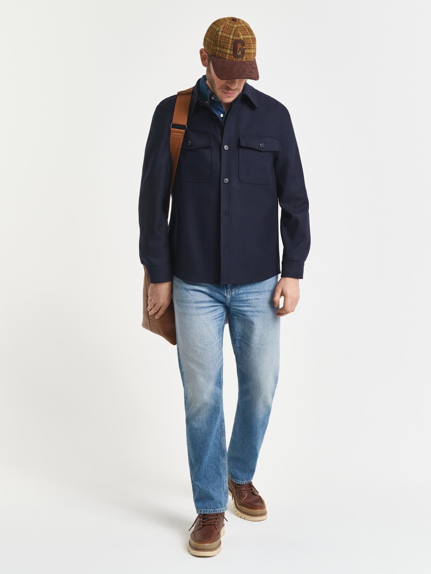 Reg Wool Blend Overshirt-Skjorte-Gant-Aandahls