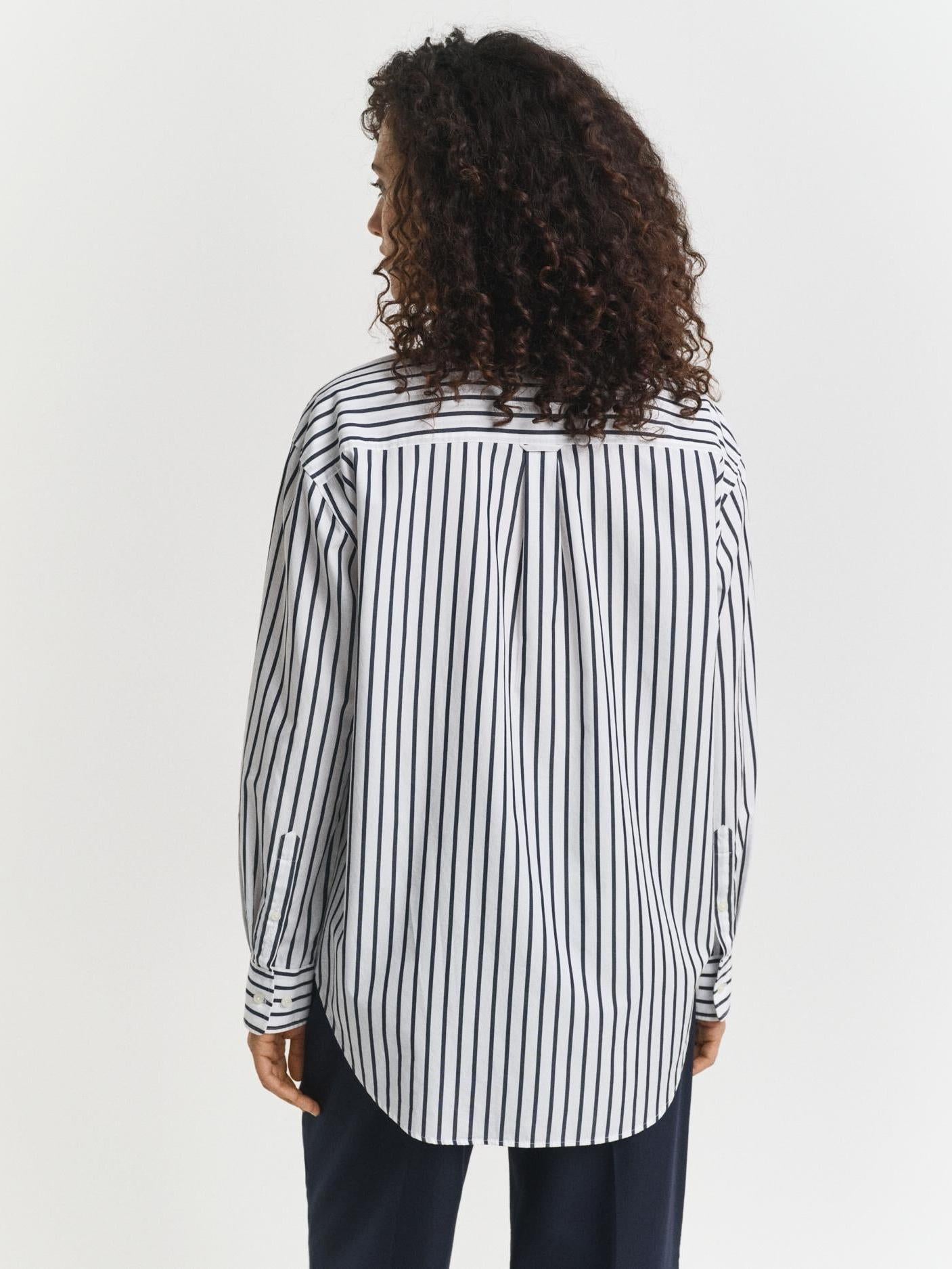 Rel Classic Poplin Striped Shirt-Skjorte-Gant-Aandahls