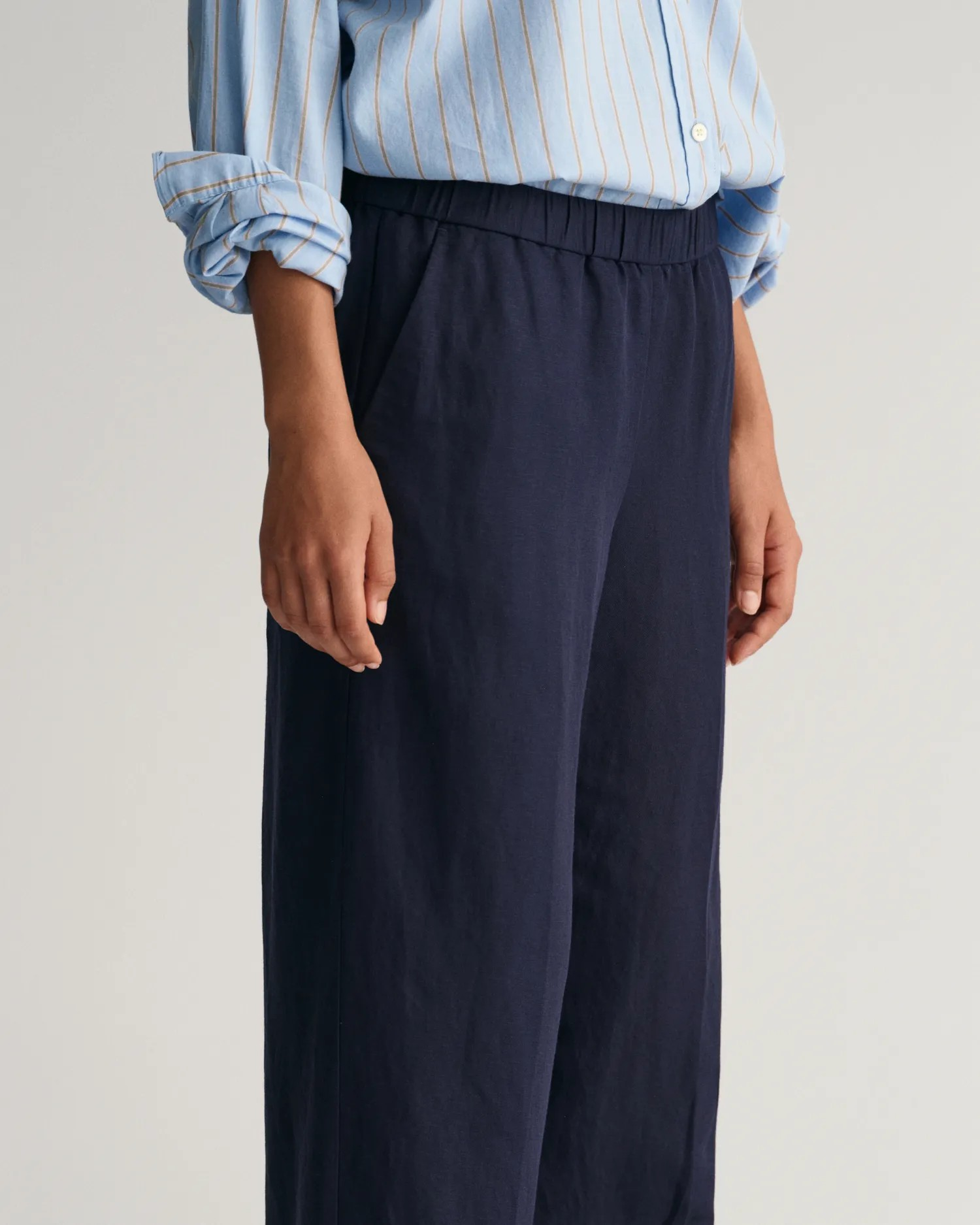 Rel linen blend pull on-Bukse-Gant-Aandahls