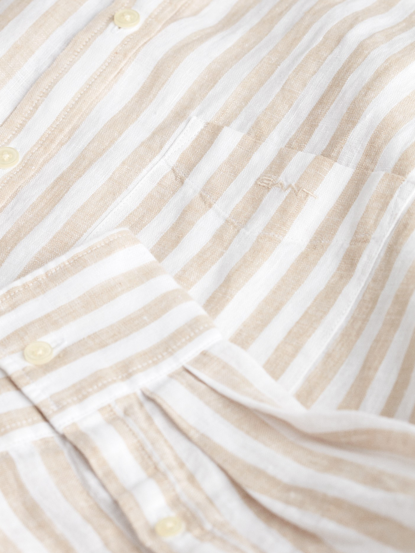 Rel Striped Linen Shirt-Skjorte-Gant-Aandahls