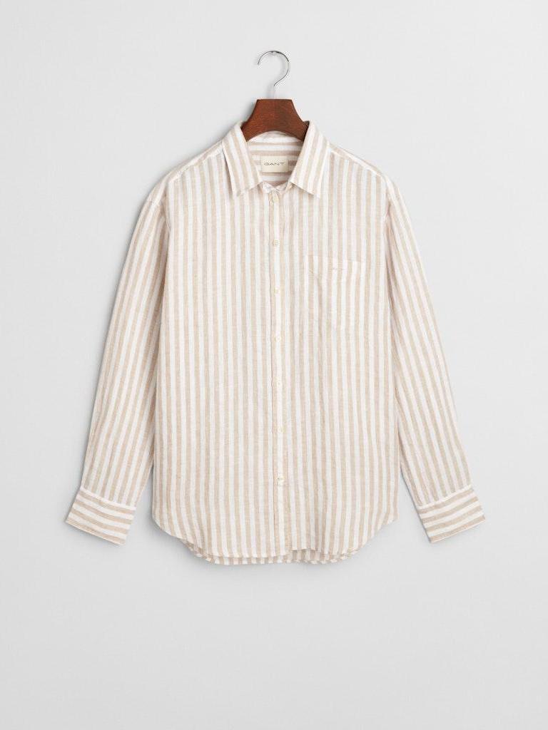 Rel Striped Linen Shirt-Skjorte-Gant-Aandahls