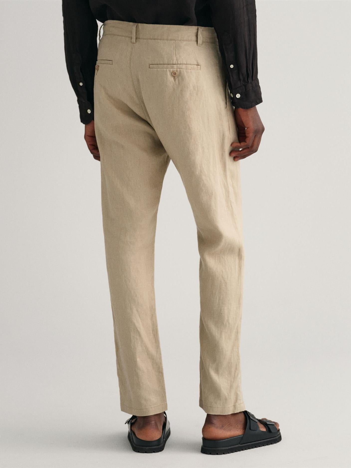 Relaxed linen DS pants-Bukser-Gant-Aandahls