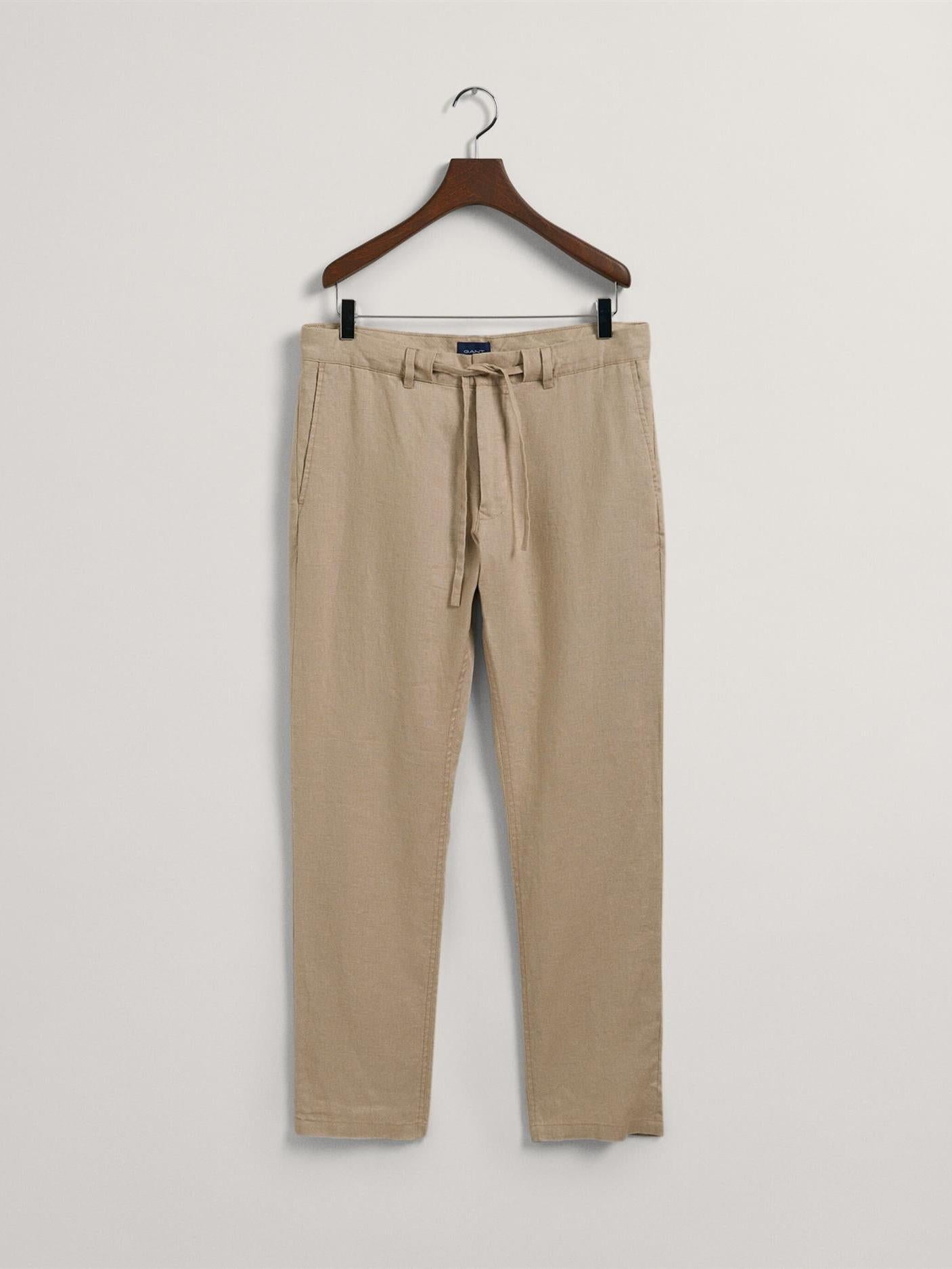 Relaxed linen DS pants-Bukser-Gant-Aandahls