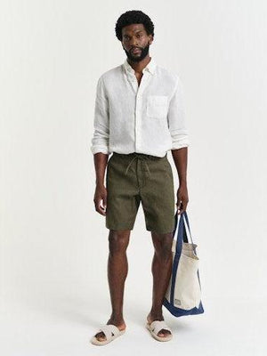 Relaxed Linen Ds Shorts-Shorts-Gant-Aandahls