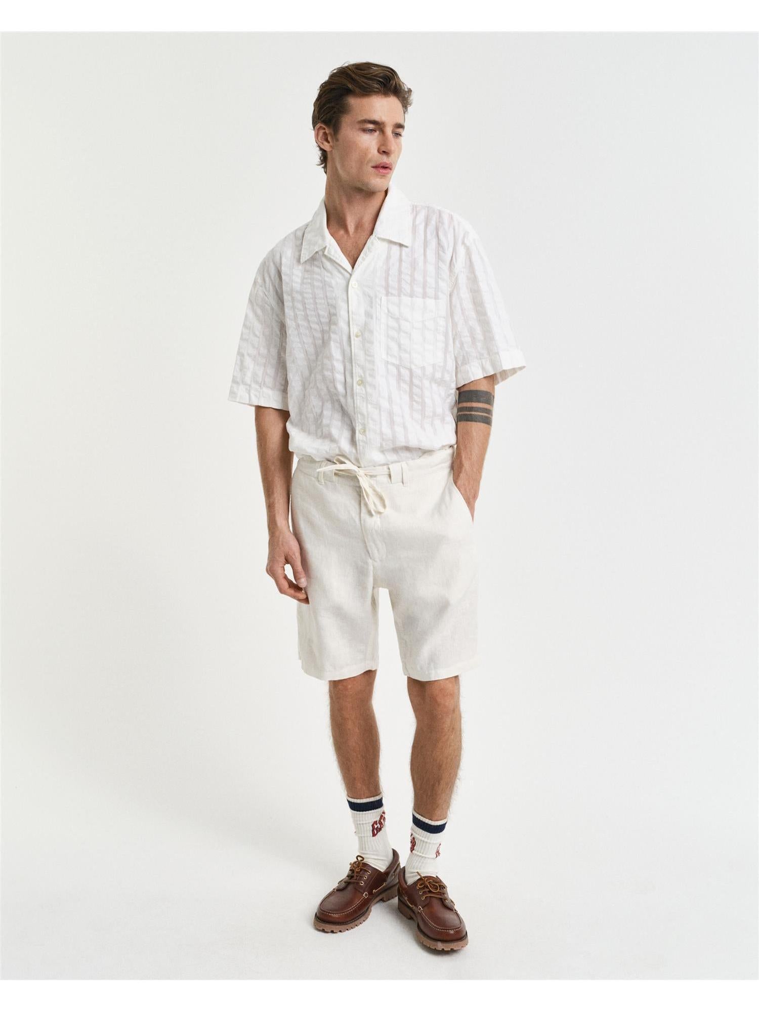 Relaxed Linen Ds Shorts-Shorts-Gant-Aandahls