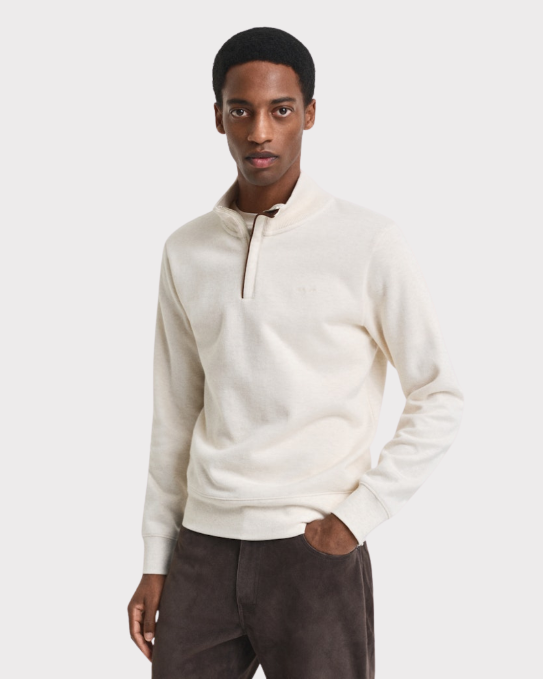 Sacker Rib Half Zip-T-shirt-Gant-Aandahls