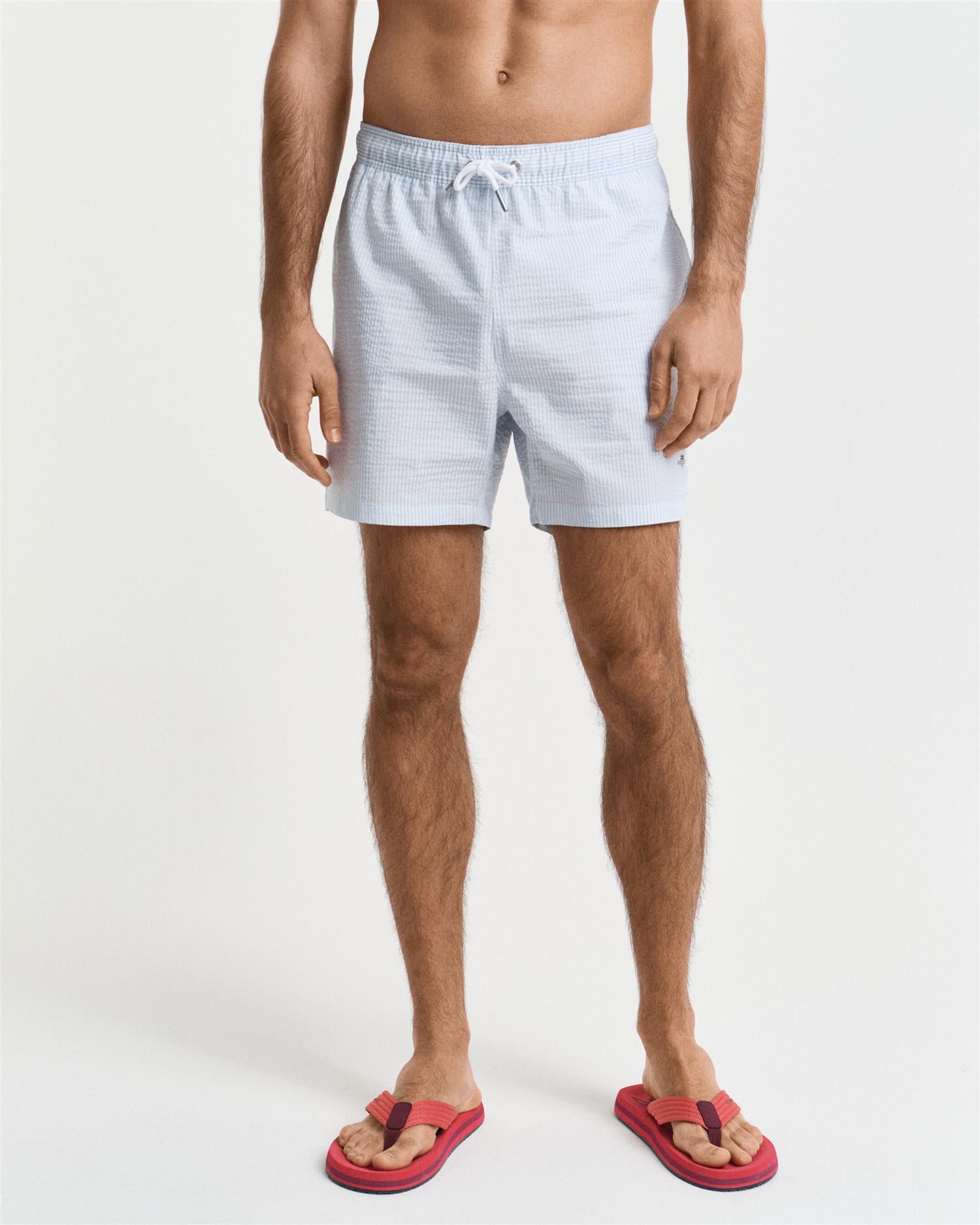 Seersucker Swim Shorts-Badetøy-Gant-Aandahls