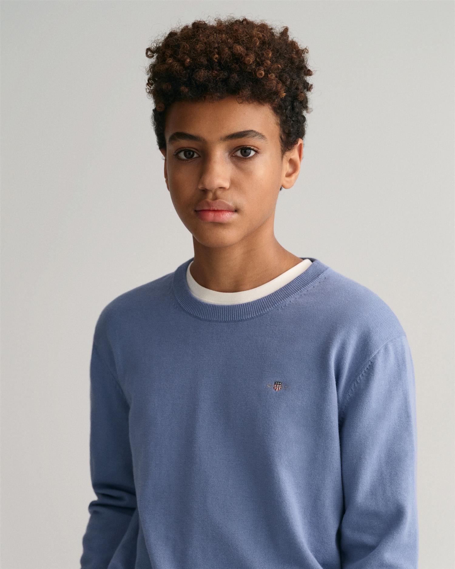 Shield classic cotton C-neck-Genser-Gant-Aandahls