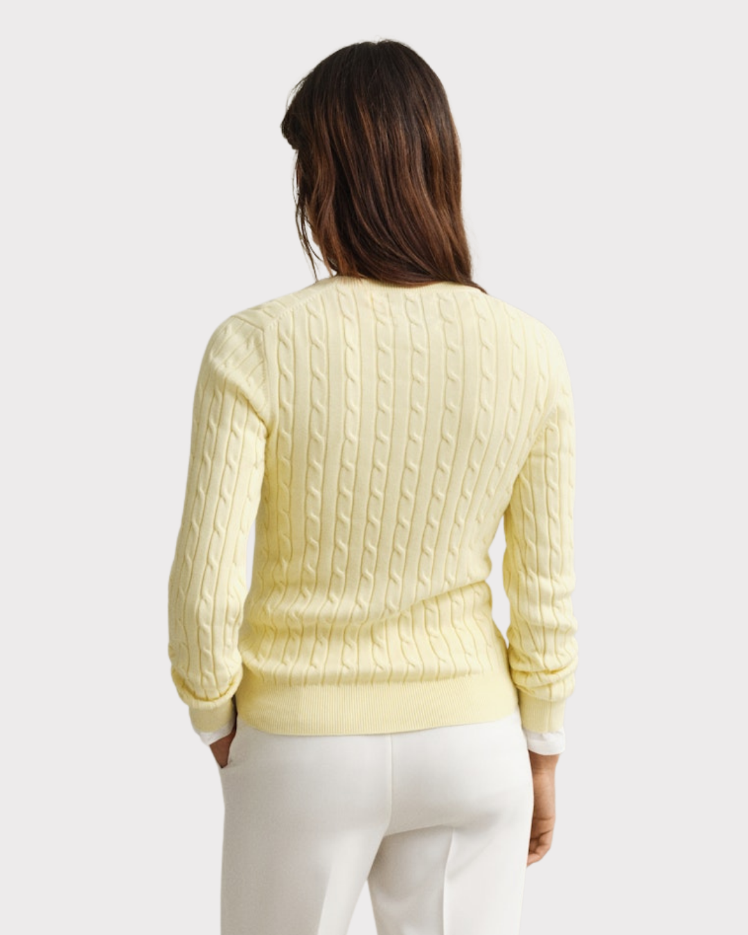 Stretch Cotton Cable C-Neck-Genser-Gant-Aandahls