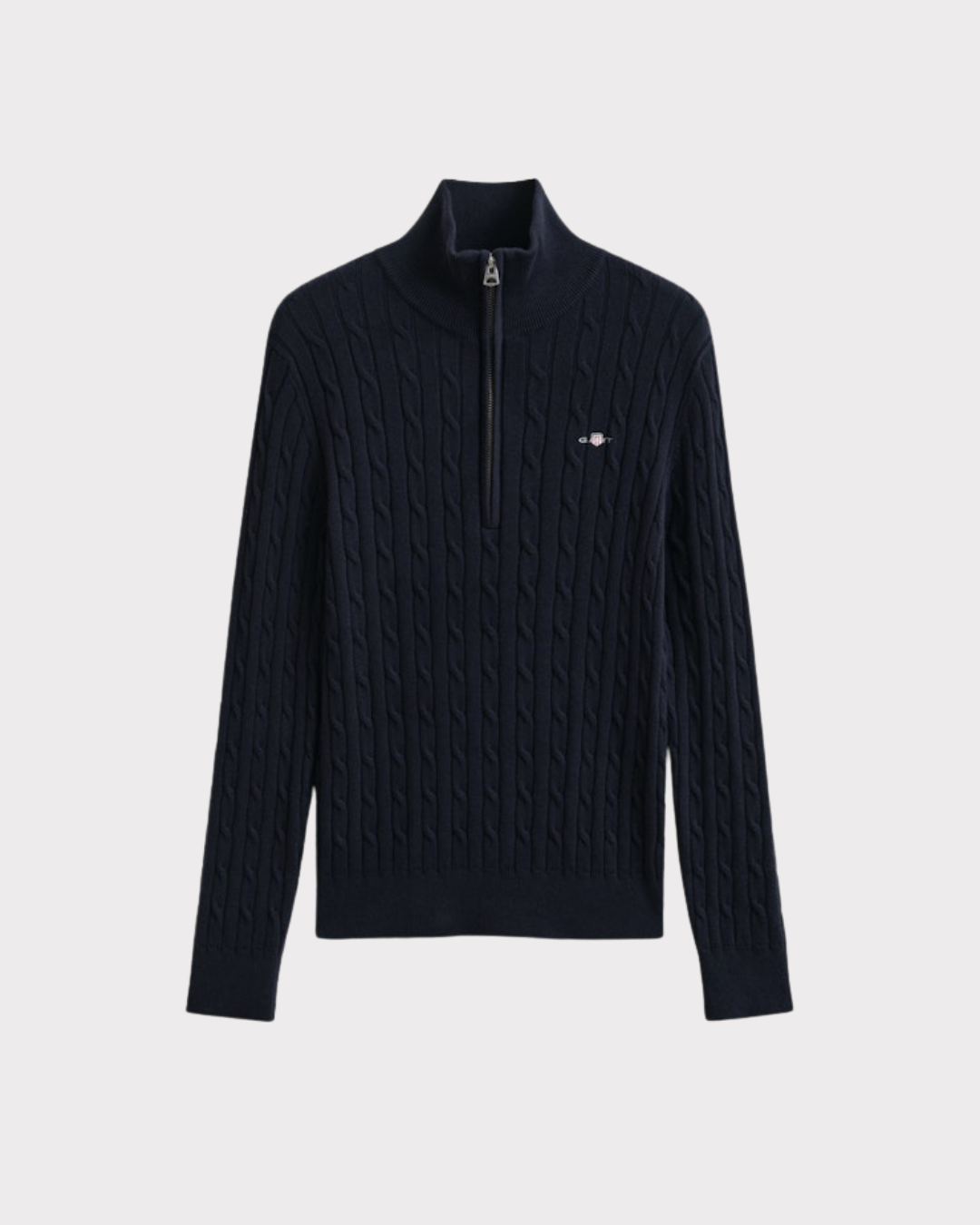 Stretch Cotton Cable Half-Zip