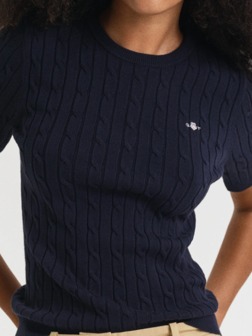 Stretch Cotton Cable SS-Genser-Gant-Aandahls
