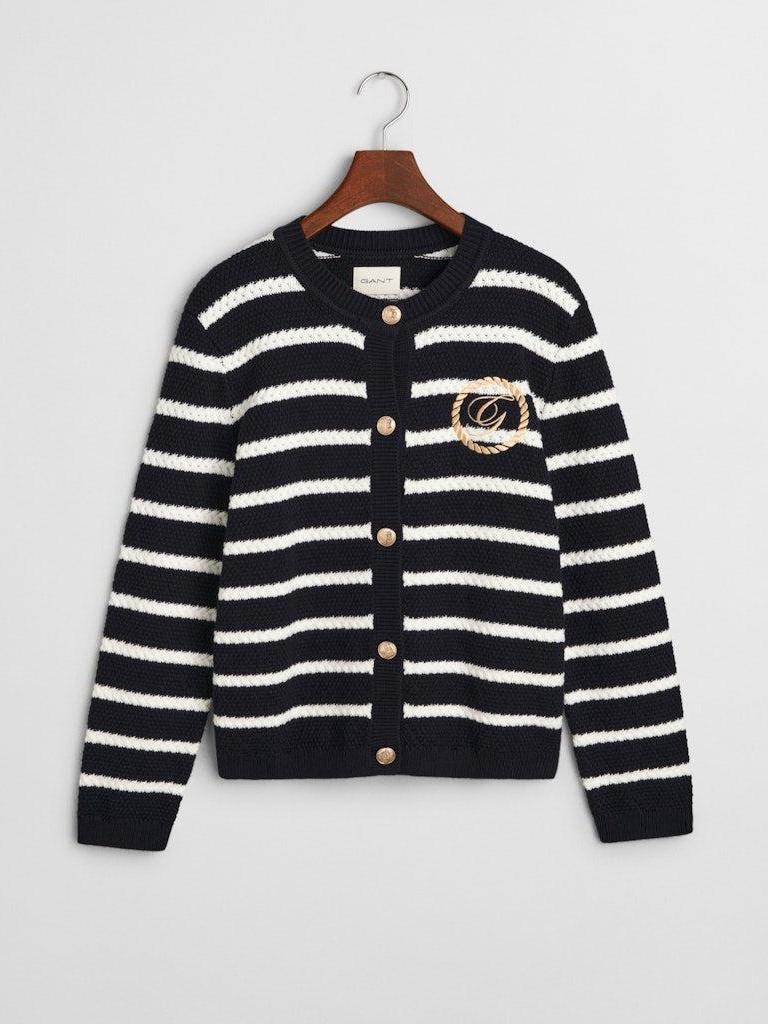 Striped knit jacket-Cardigan-Gant-Aandahls