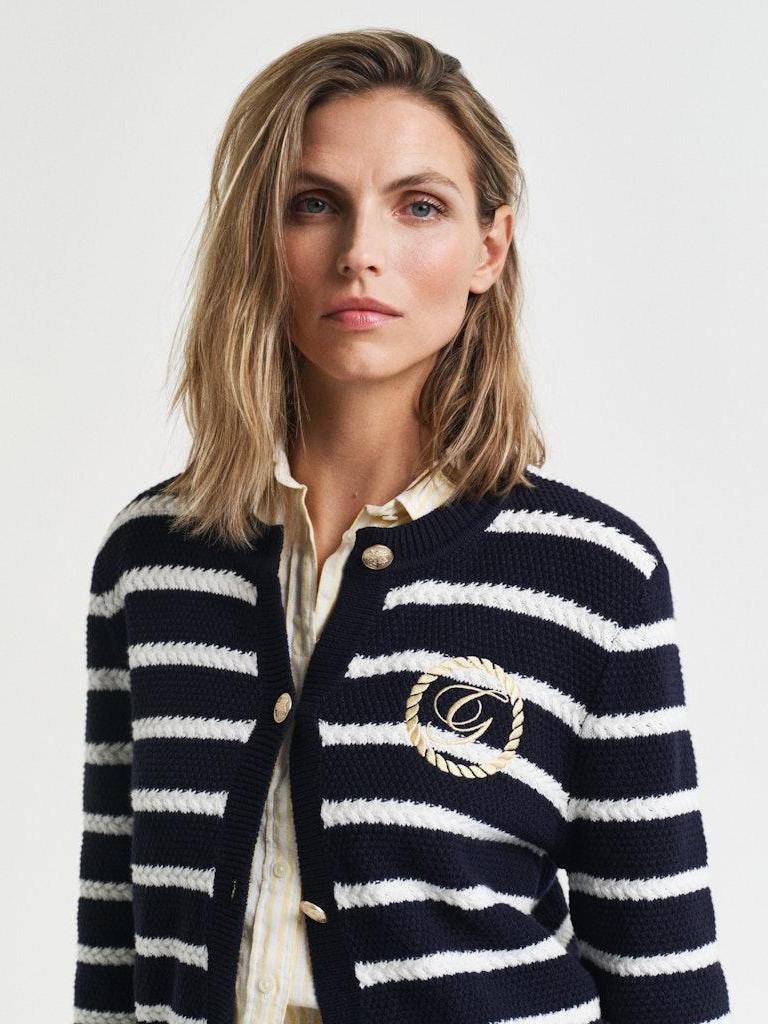 Striped knit jacket-Cardigan-Gant-Aandahls