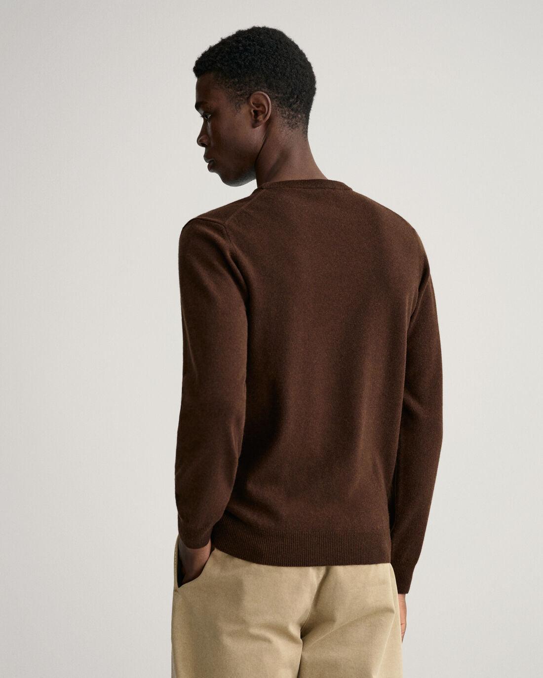 SUPERFINE LAMBSWOOL CREW-Strikk-Gant-Aandahls