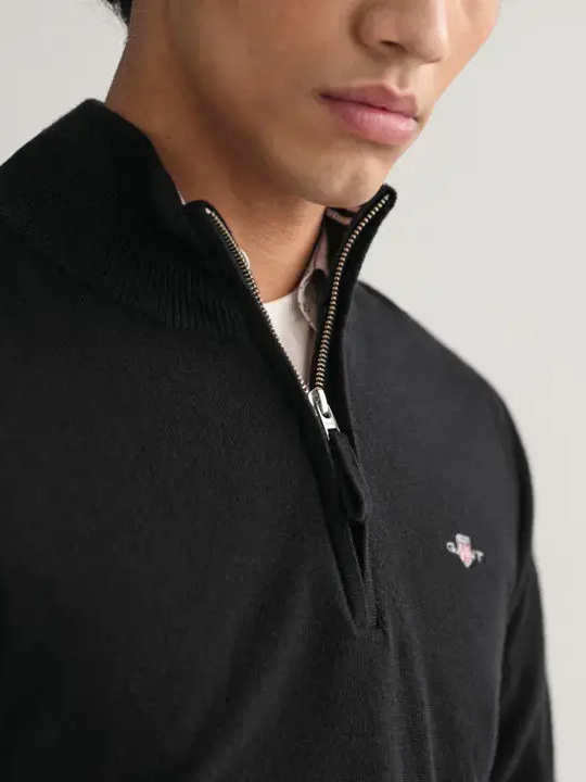 SUPERFINE LAMBSWOOL HALF ZIP-Strikk-Gant-Aandahls