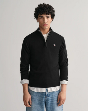 SUPERFINE LAMBSWOOL HALF ZIP-Strikk-Gant-Aandahls