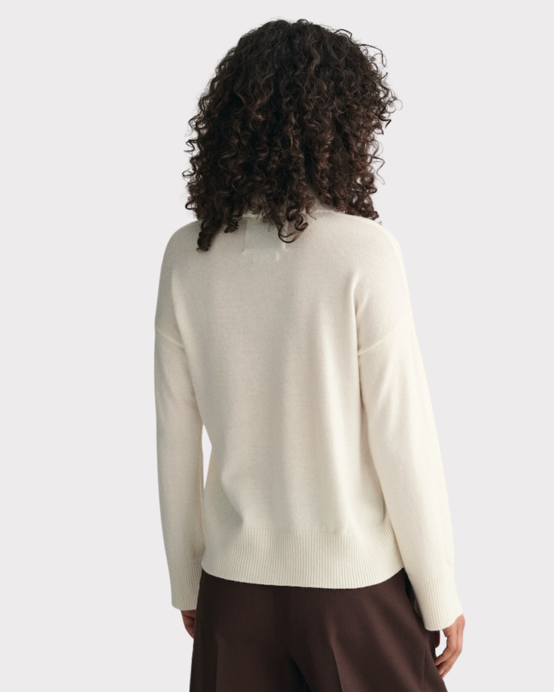Superfine lambswool stand collar-Genser-Gant-Aandahls