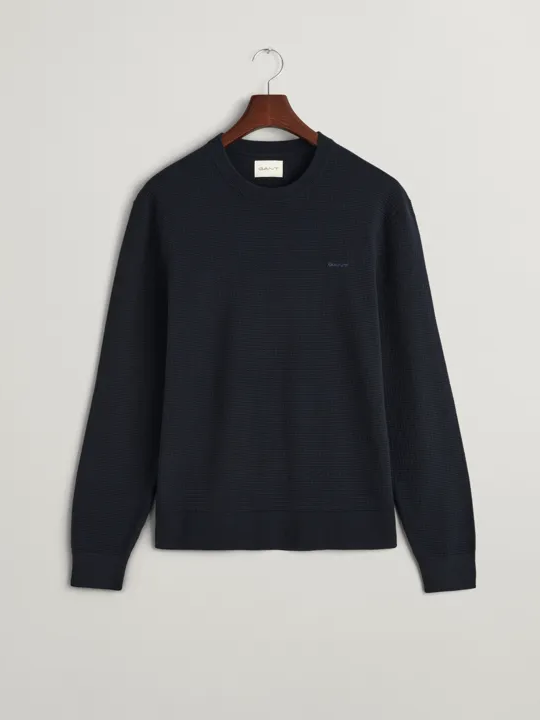 Textured genser c-neck-Strikk-Gant-Aandahls